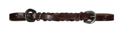 Sharon Camarillo Braided Leather Curb Strap Brn