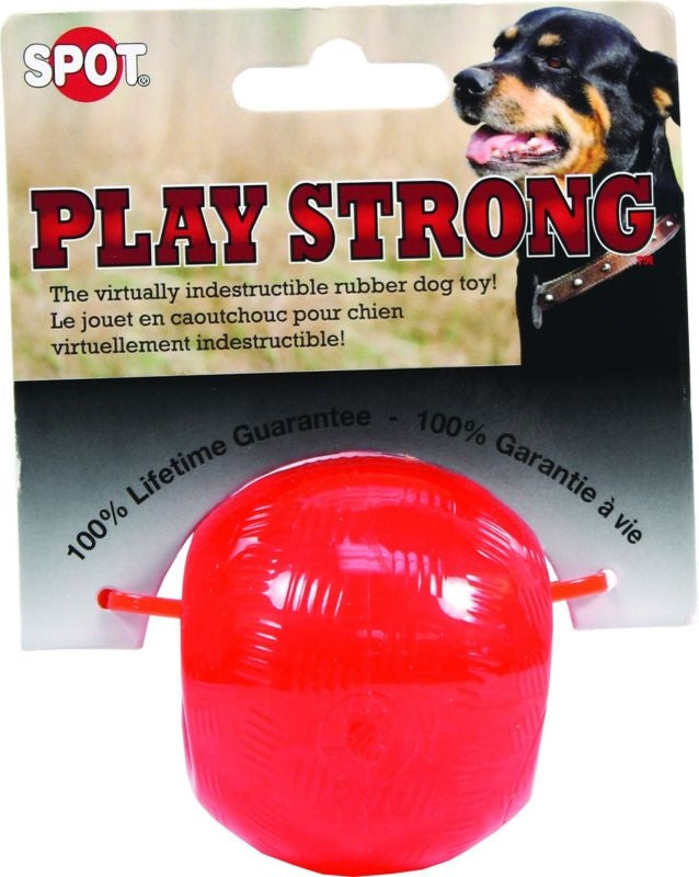 Spot Play Strong Rubber Ball Dog Toy Small Red