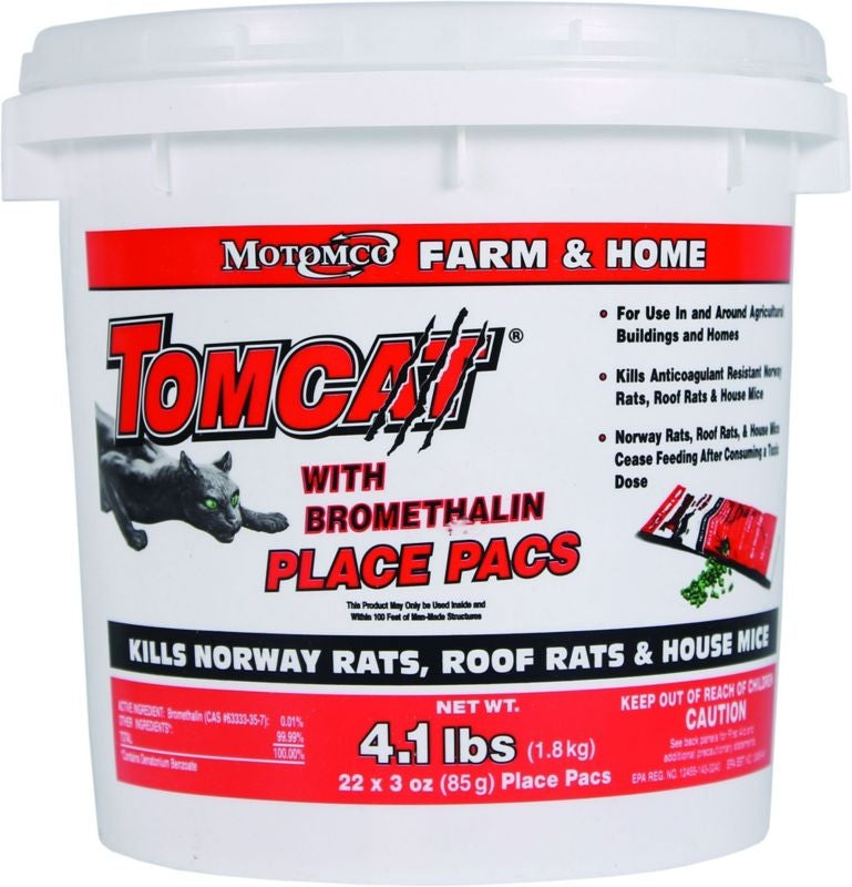 Tomcat with Bromethalin Place Pacs Pail 22 3oz