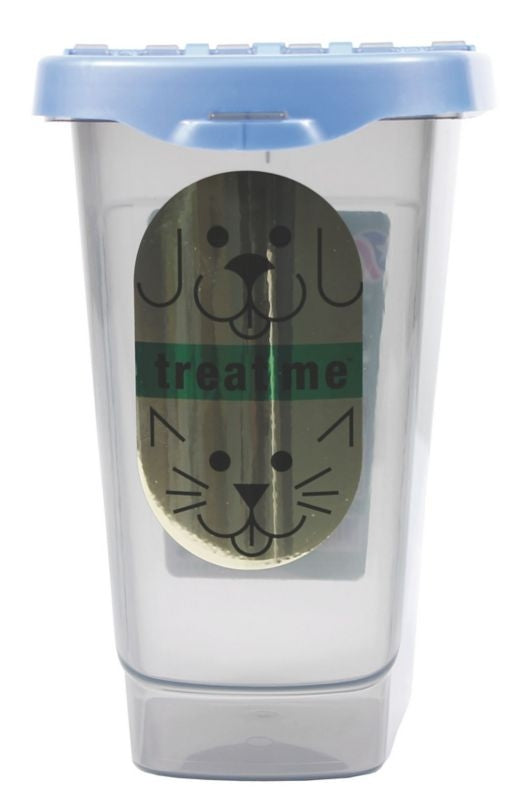 Treat Me Pet Treat Container 2 Lb Blu/Smoke