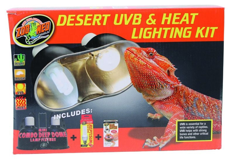 Zoo Med Desert Uvb And Heat Lighting Kit