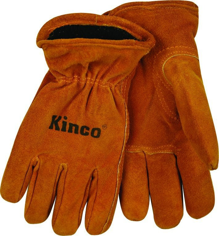 Kinco Lined Suede Cowhide Glove Youth Steel