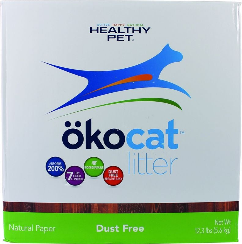 Okocat Natural Dust-Free Paper Cat Litter 12.3 Lb