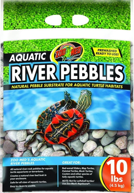 Zoo Med Aquatic River Pebbles 10 Lb