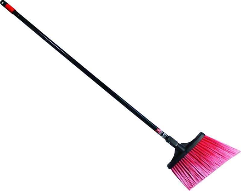 O-Cedar Maxistrong Hvy Duty Angle Broom LG Blk/Red