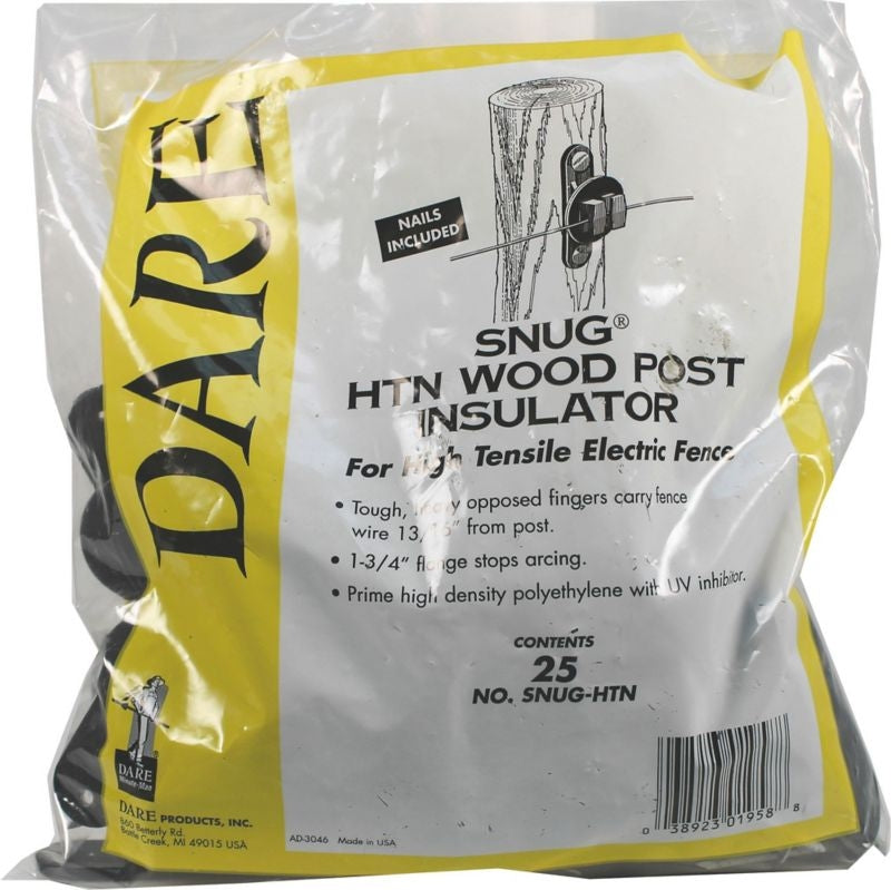 Wood Post Insulator 25 Pack Black