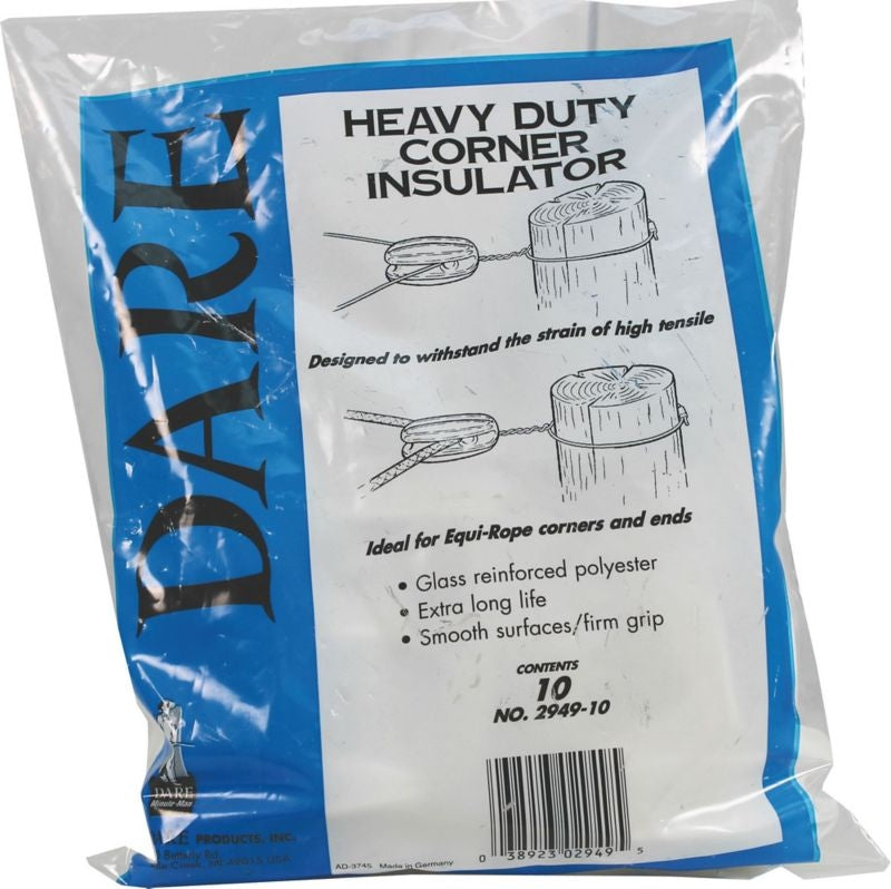 Hi-Tensile Corner And End Insulator 10 Pack White