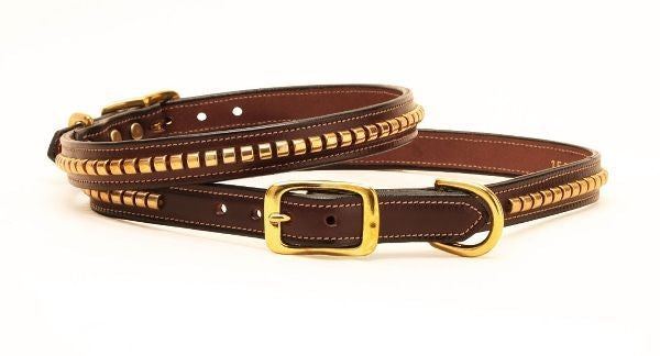 Tory Leather Clincher Dog Collar