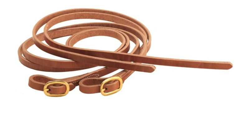 Tory Cowboy Old Time Leather Split Reins Blk/Gry