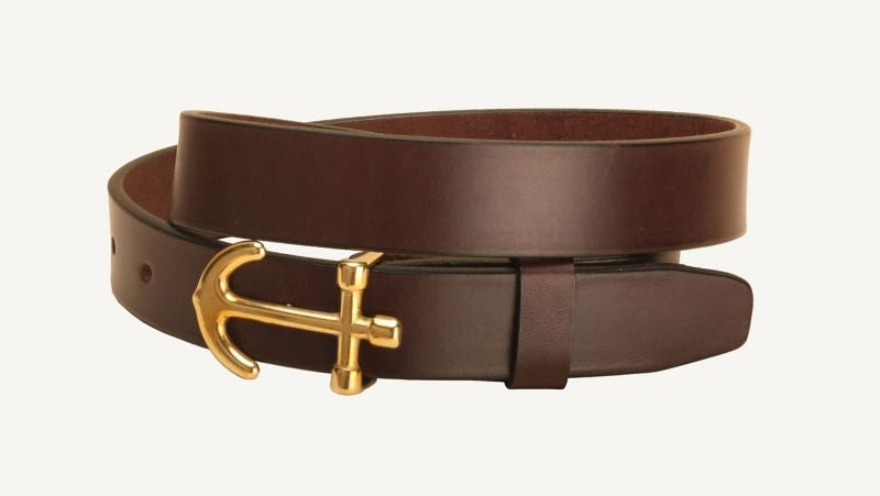 Tory Lthr Anchor Buckle Strap Lthr Belt 32 Blk