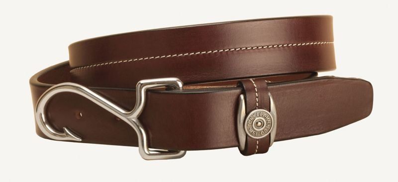 Tory Leather Fish Hook Buckle Leather Belt 28 Hav