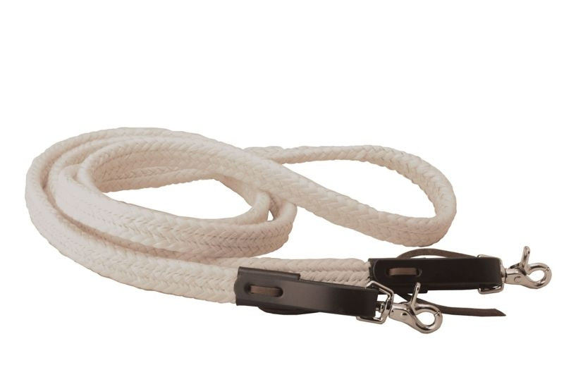 Braided Cotton Continuous Ollie Rein 1x8 Bk/Gry