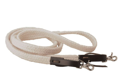 Braided Cotton Continuous Ollie Rein 1x8 Bk/Gry