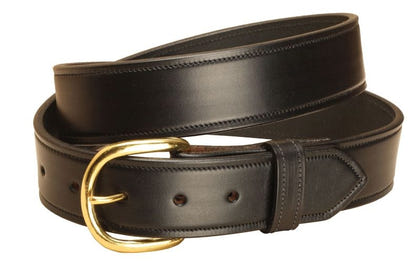 Tory 1 1/2In Stitched Belt With Brass Buckle 30 Brn