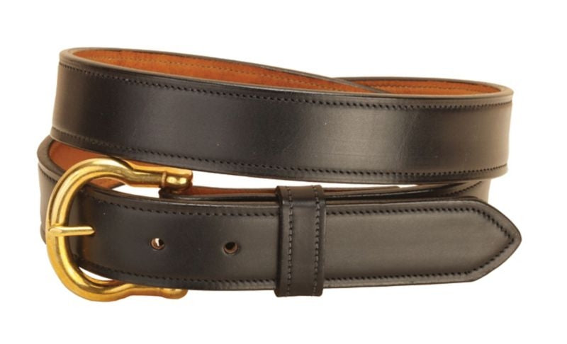 Tory 1-1/4In Double And Stitched Belt 28 Blk/Gry