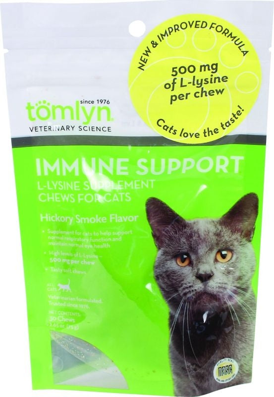 Tomlyn Immune Support L-Lysine Chews Cats-30 Ct