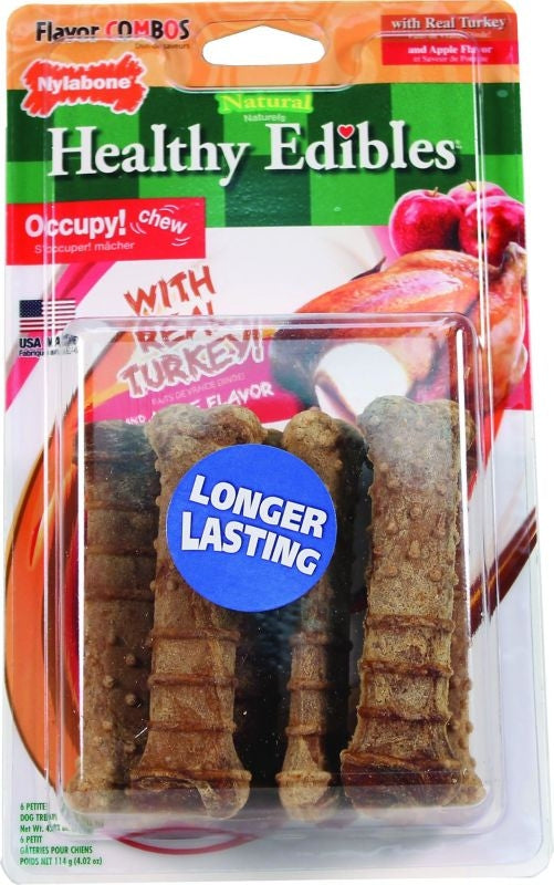 Nylabone Healthy Edibles Combo Trk / Apple Reg 4Pk