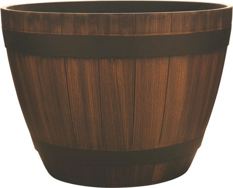Southern Patio Hdr Wine Barrel Planter 20.5 Walnut