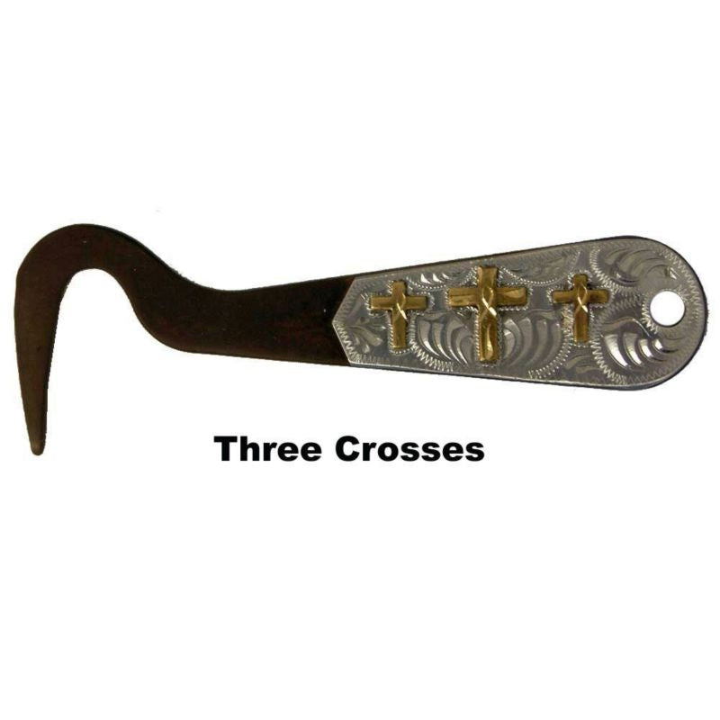 Silver Overlay Hoof Pick - Three Crosses