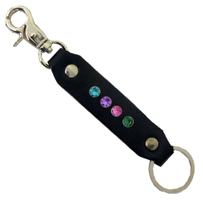 2kGrey Key Chain with Crystals