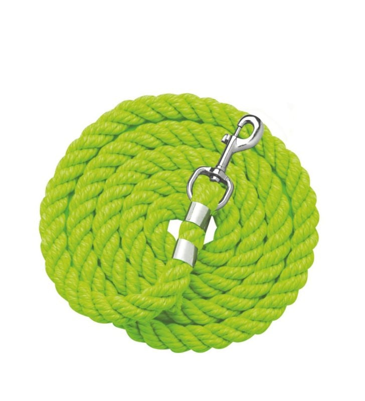 Perris Solid Cotton Lead With Chain - 1/2 6ft Brn