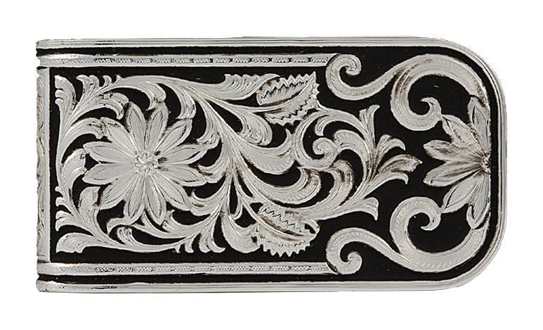 Montana Silver Leathercut Bitterroot Money Clip