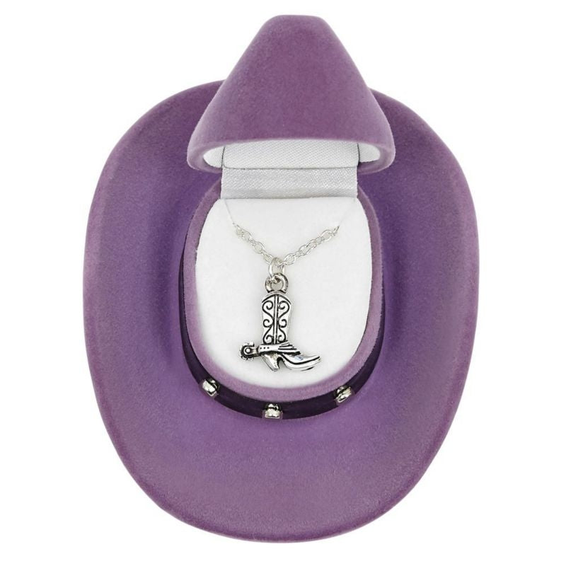 Ladies Cowboy Boot Necklace 16