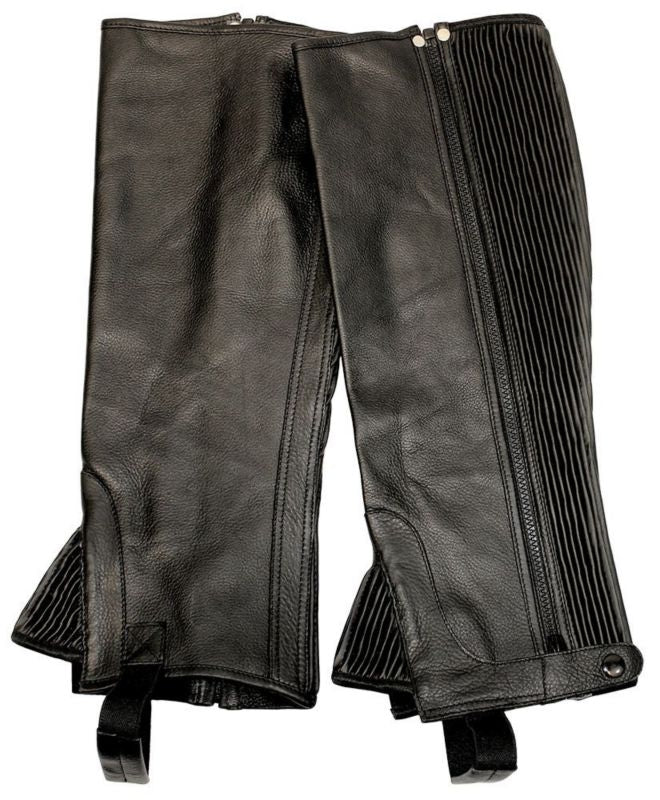 Tuffrider Plus Rider Grain Half Chaps Wide Brn