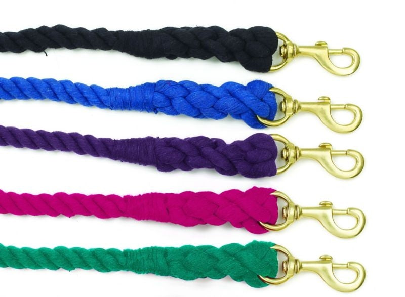 3-Ply Cotton Lead With Solid Brass Snap 3/4x8ft Br