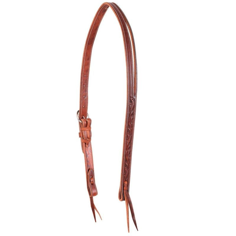 Martin Ranahan Split Ear Floral Headstall 1 Brn