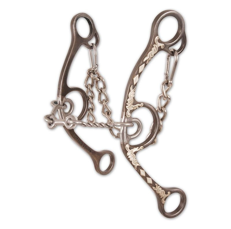 Classic Equine Long Shank Twisted Wire Dogbone Bit