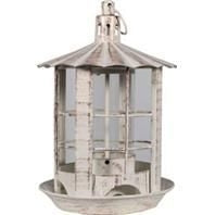 Parkview Lantern Feeder 7.13x7.13x10.75 White