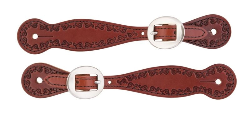 Weaver Ladies Filigree Hand Tooled Spur Straps