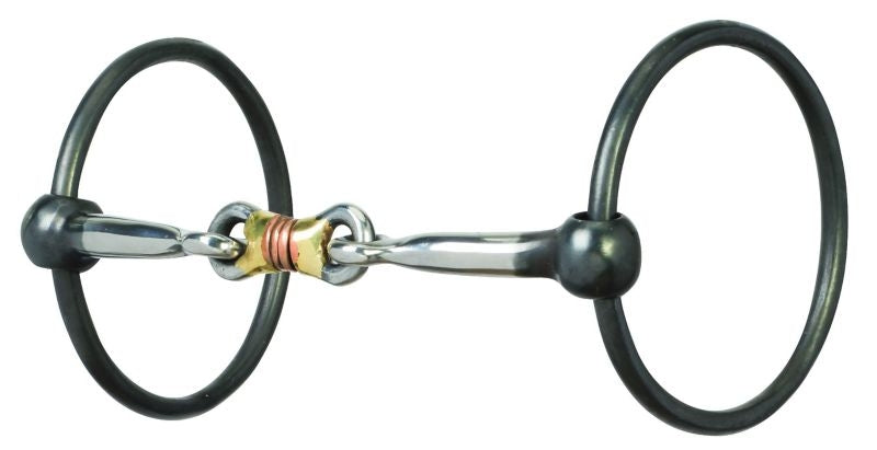 Weaver Ring Snaffle Bit Dogbone Mouth 5 Black