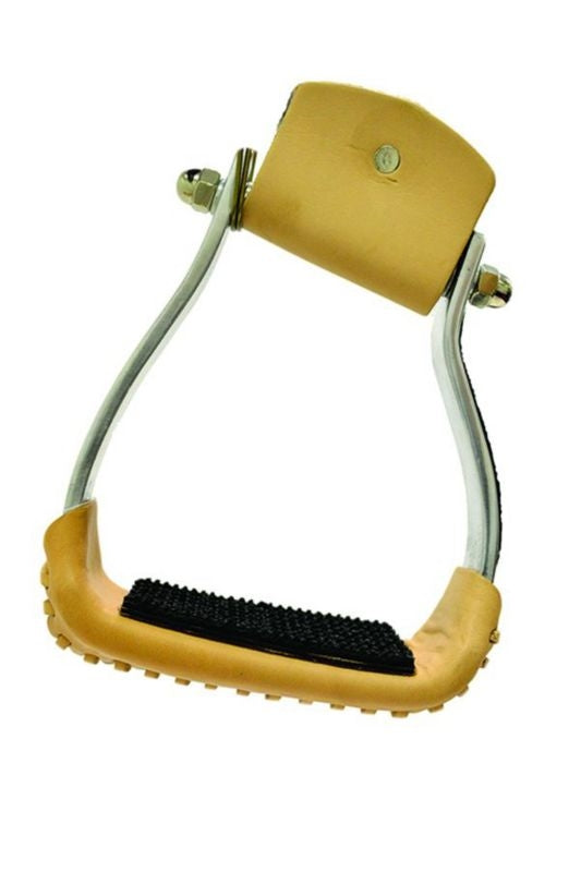 Slanted Aluminim Stirrup With Rubber Pad 2 Brn