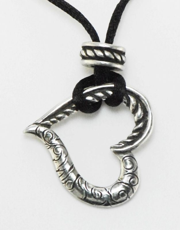 Barbary Heart On Cord Necklace