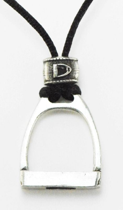 Barbary Stirrup On Cord Necklace Black