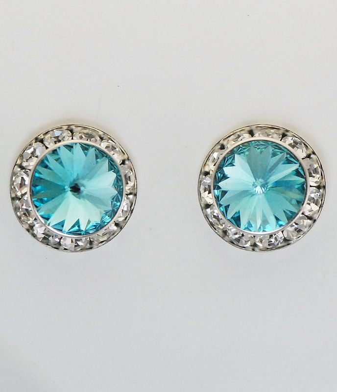 Western Edge Lg Swarovski Rivolli Stone Earrings