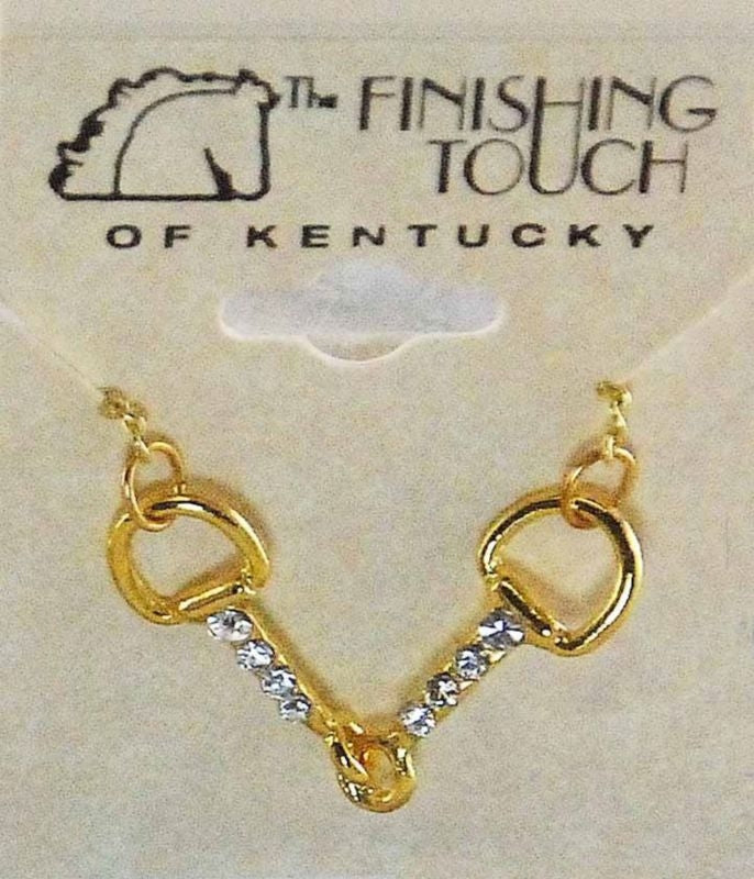 Western Edge Snaffle Bit with Crystal Stone Necklace