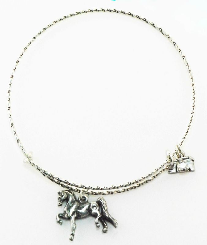 Saddlebred Textured Wire Adjustable Bangle