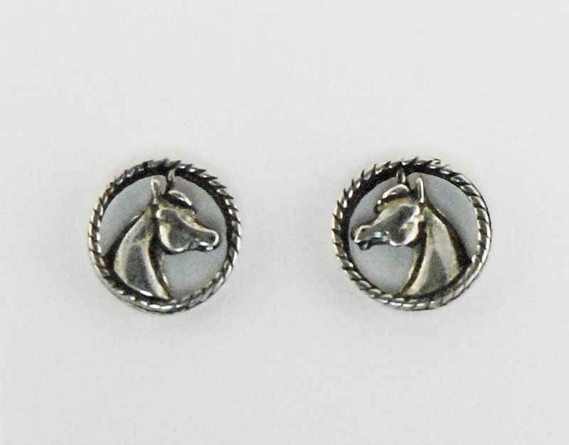 Finishing Touch Med Horse Head In Rope Earrings