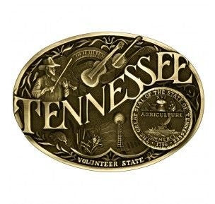 Tennessee State Heritage Buckle 3.625X2.75 Br