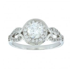 Montana Silversmiths Bella Nova Ring 6 Bk/Wh