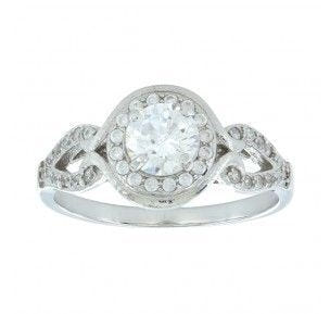 Montana Silversmiths Bella Nova Ring 6 Bk/Wh