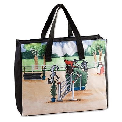 Whimsical Stick Horse Tote - Jumper 16 x 13.5 x 6