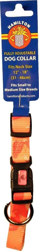 Ribbon Overlay Adj Dog Collar 5/8x12-18 Pnk Camo