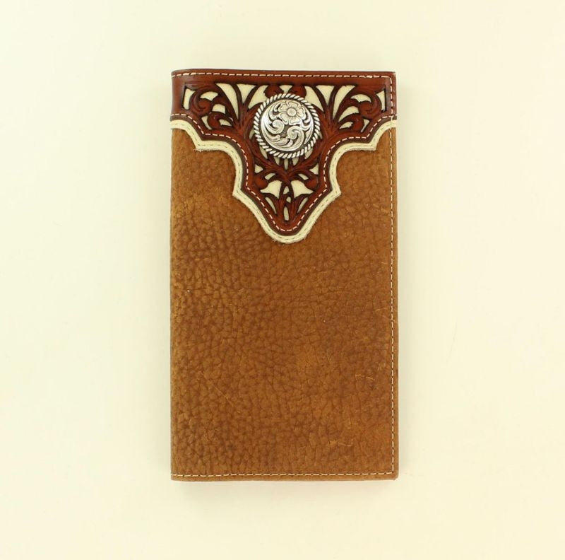 Floral Overlay Western Scroll Concho Rodeo Wallet