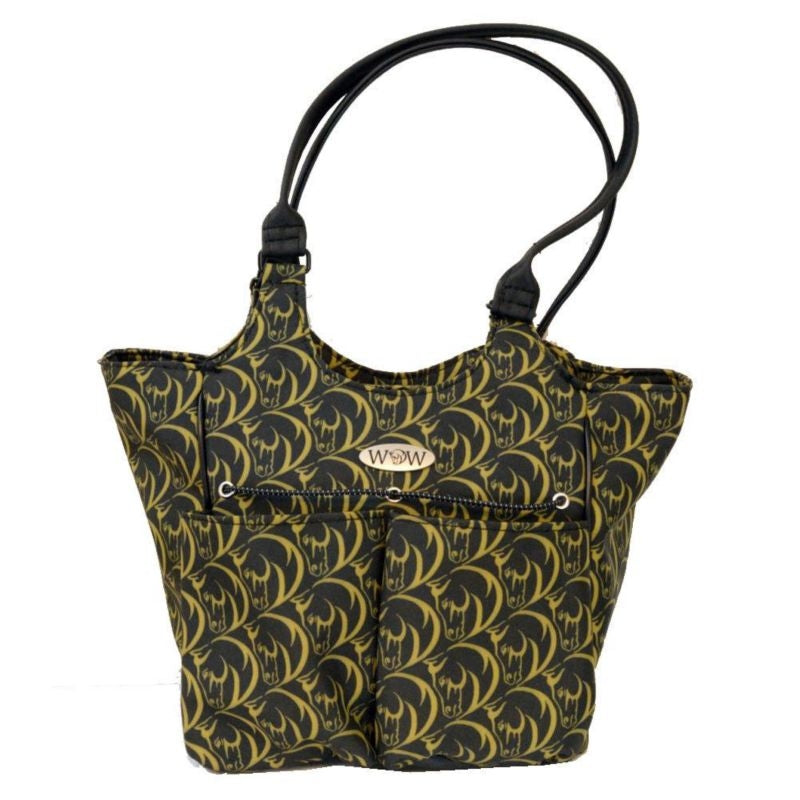 WOW Heidi Hand Bag Carrier WOW Logo Black Gold