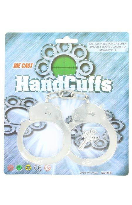 Silver Handcuffs With KeyBk/Wh