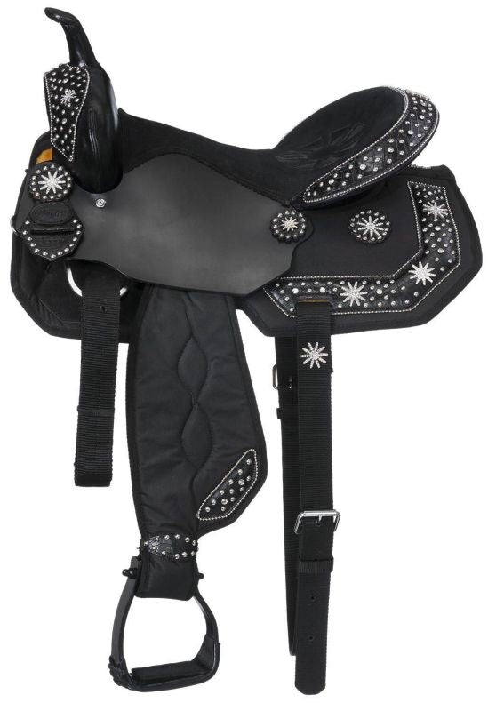 Eclipse Starlight Spur Rowel Youth Saddle 11 Black